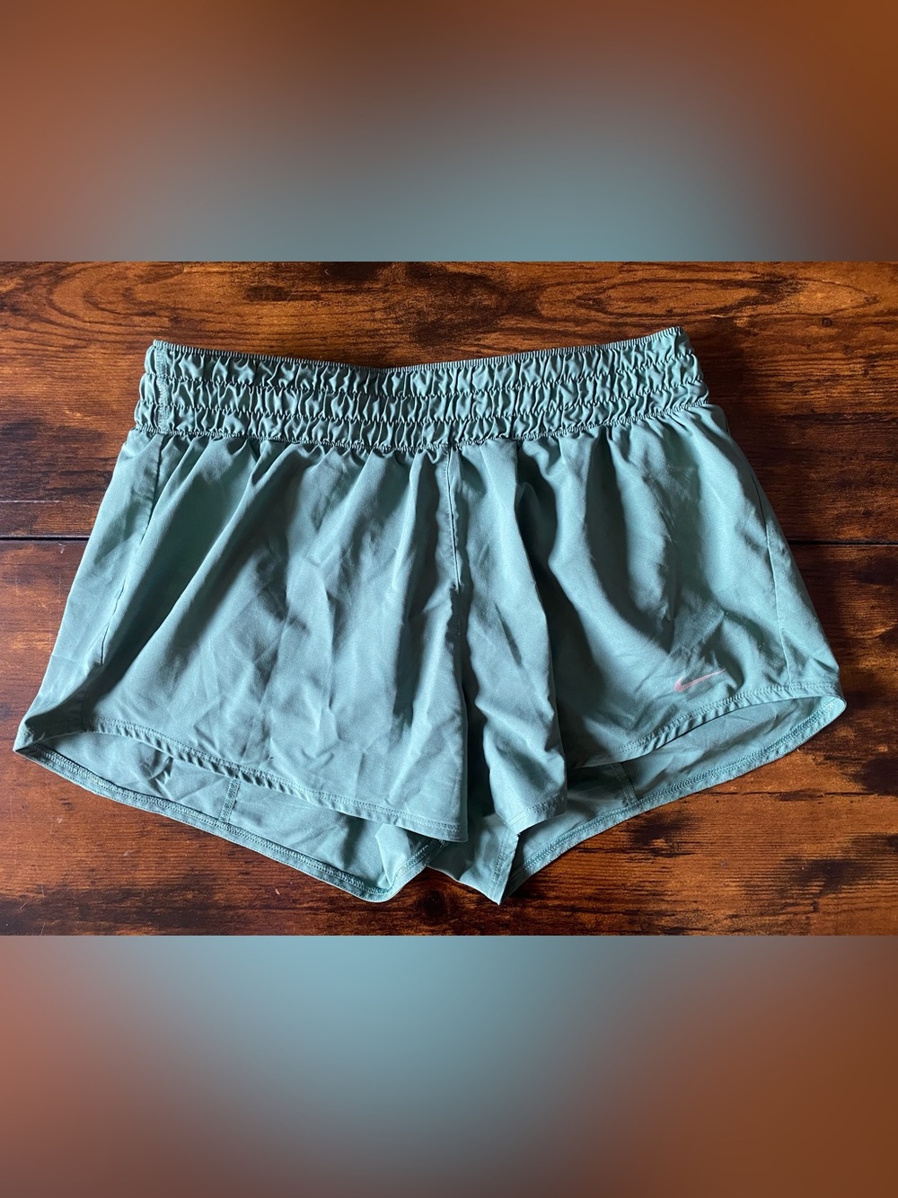 Nike Women's Sage Green Athletic Running Shorts - Size M